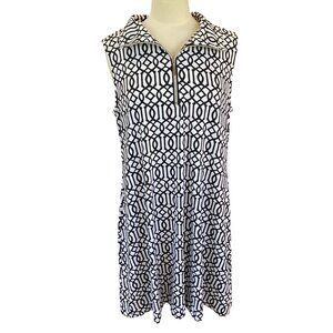 Anthony’s Resort Golf Dress Sz XL Sleeveless Geometric Tennis Prep Athleisure